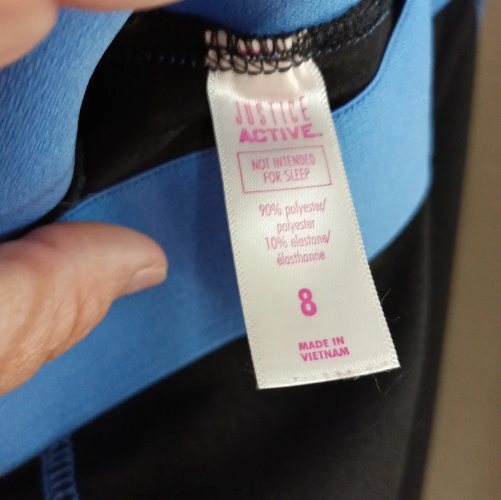 Justice active leggings Size 8